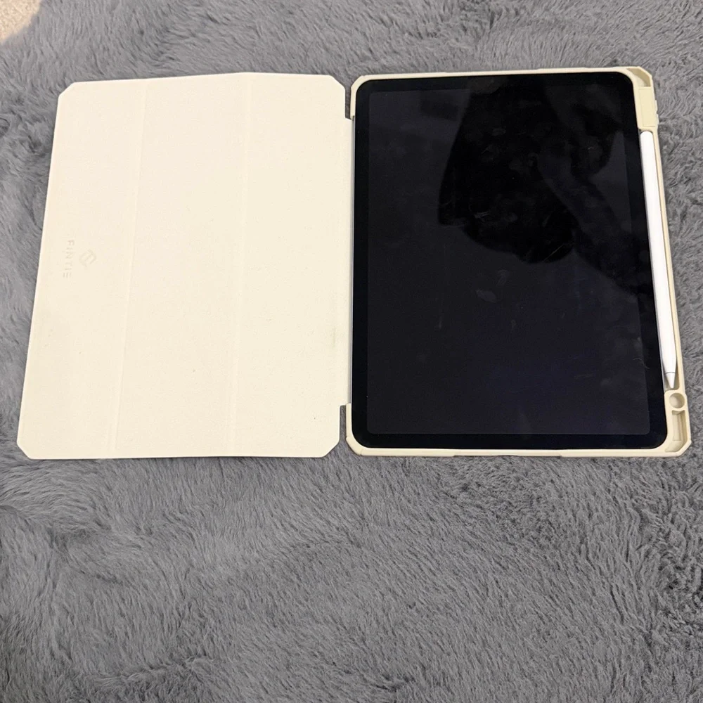 iPad Air Starlight Beige 11 inch Case with Pencil Holder